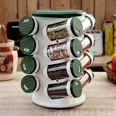

JVS Majestic Spice Tower Bamboo Green 16 Piece Condiment Set(Plastic)