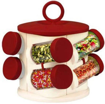 

Cook Book Revolving Spice Rack 8 Piece Condiment Set(Plastic)