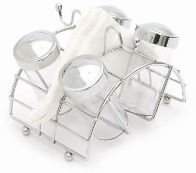 

Disha Happy Meal Spice Rack 5 Piece Spice Set(Silver)