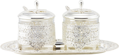 

Prachin 4 Piece Condiment Set(Silver Plated)