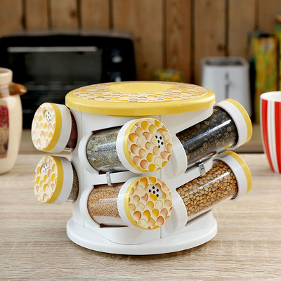 

JVS Majestic Spice Tower Harvest Yellow 8 Piece Condiment Set(Plastic)