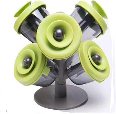Pop Up PopUp Console Rack With Stand 6 Pcs Creative Tree Shaped Spices Masala Box 6 Piece Spice Set Plastic