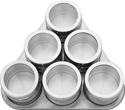 

Krishna Devi Traders LLP Magnetic Stainless steel Spice Rack 7 Piece Condiment Set(Steel)