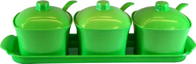 

Homekitchen99 Pickle Pot With 3 Spoons 3 Piece Condiment Set(Plastic)