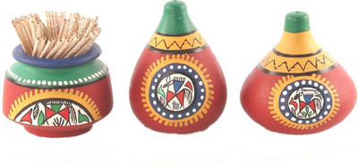

VarEesha Teracota 3 Piece Salt & Pepper Set(Stoneware)