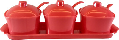 

Homekitchen99 Pickle Pot With 3 Spoons 3 Piece Condiment Set(Plastic)