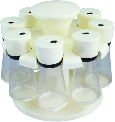 

Capital 8-Jar Revolving Spice Rack 8 Piece Condiment Set(Plastic)