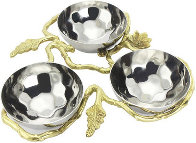 Sage Koncpt Nest Nut Bowl 1 Piece Sauce Set(Stainless Steel, Brass) Sage Koncpt Nest Nut Bowl 1 Piece Sauce Set(Stainless Steel, Brass)