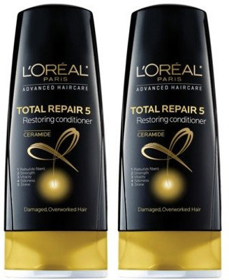 

L'Oreal Paris Total Repair 5 Restoring Conditioner (Pack of 2)(378 ml)