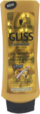 

Schwarzkopf Gliss Oil Nutritive Conditioner With liquid Keratin(400 ml)