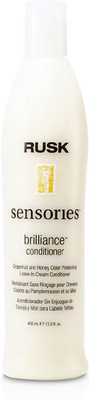 

Rusk Sensories Brilliance Grapefruit and Honey Color Protecting Leave-In Cream Conditioner(400 ml)