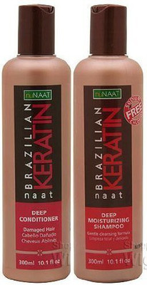 

nuNAAT Brazilian Keratin naat Set (Deep Conditioner and Deep Moisturizing Shampoo)(300 ml)
