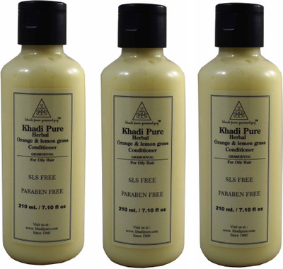 

Khadi Pure NATURAL HERBAL ORANGE LEMONGRASS HAIR CONDITIONER- SLS & PARABEN FREE(630 ml)