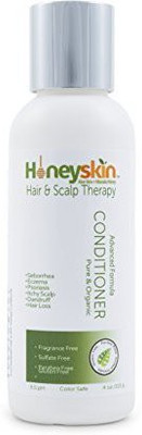 

Honeyskin Organics Gentle Moisturizing Deep Conditioner with Manuka Honey + Aloe Vera for Scalp Psoriasis, Eczema and Dermatitis (4oz)(118 ml)