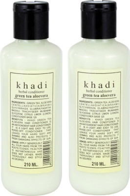 

Khadi Natural Green Tea Aloe Vera Hair Conditioner Pack of 2(420 ml)