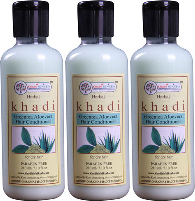 

Khadi Rishikesh Herbal GreenTea Aloevera Pack of 3 Hair-Conditioner Each -(210 ml)