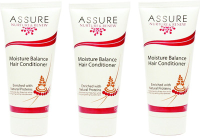

Assure Nurture Renew Moisture Balance Hair Conditioner (Pack of 3)(75 g)