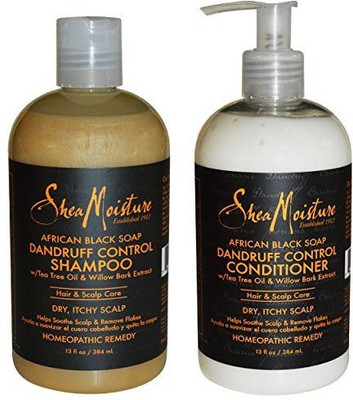 

Shea Moisture Shea Moisture African Black Soap Dandruff Control Shampoo & Conditioner Set of 2 For Dry, Itchy Scalp(384 ml)