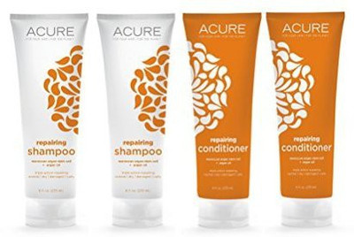 

Acure Acure Organics Argan Repairing Shampoo and Conditioner Bundle With Acai, Blackberry, Rosehips, Pomegranate and Aloe Vera, 8 oz. each (Pack of 2, 4 Bottles)(235 ml)
