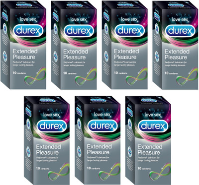Durex Love Sex Extended Pleasure Climex Delay Long Last Intimacy Condom(Set of 7, 70S) available at flipkart for Rs.940