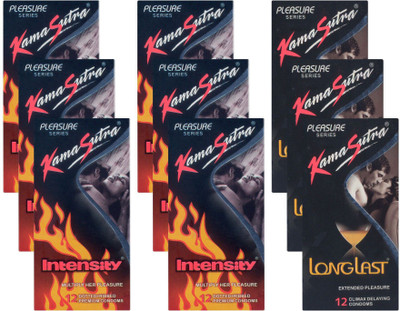

KamaSutra Intensity, Longlast - UPFK200375 Condom(Set of 9, 108S)