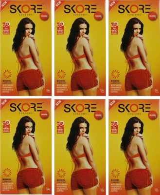 Skore Warm Condom(Set of 6, 60S)