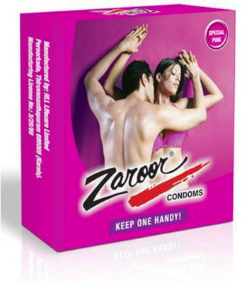 Zaroor Plain Condoms Condom(Set of 20, 6 Sheets)