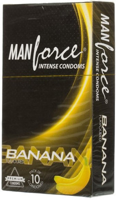 Manforce Extra Dotted condoms 10'S Banana condom(Set of 10, 10S) available at flipkart for Rs.78
