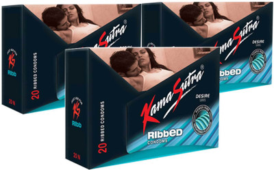 

KamaSutra Ribbed Condom(Set of 3, 60S)