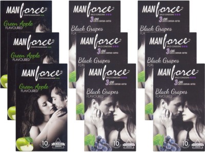 

Manforce GreenApple, BlackGrape - CPFK2397 Condom(Set of 9, 90S)