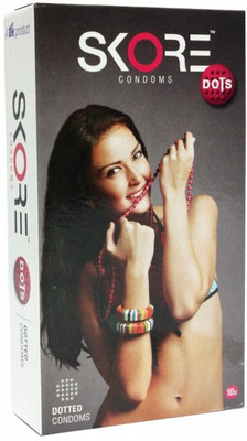 

Skore DOTS - Dotted - Pack of 10 x 10 Condom(Set of 10, 100S)