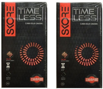 Skore Champion Series Time Less Condoms 10's x 2 Condom(Set of 2, 20S) available at flipkart for Rs.233