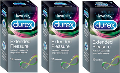 Durex Love Sex Extended Pleasure Climex Delay Long Last Intimacy Condom(Set of 3, 30S) available at flipkart for Rs.427