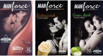 

Manforce Coffee, Butterscotch, Green Apple Condom(Set of 3, 30S)