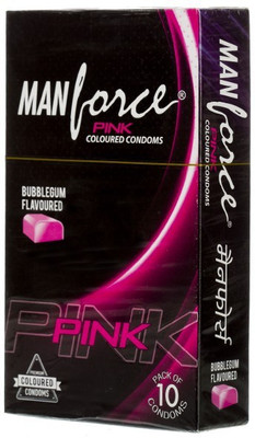 Manforce Manforce (Bubblegum) Pink Coloured condoms 10Pc condom(Set of 10, 10S) available at flipkart for Rs.60