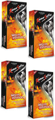 

KamaSutra Warm Intimacy Warming Lubricated Plasure Series Condom(Set of 4, 48S)