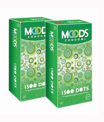Moods 1500 Dots Condom(Set of 2, 24S)