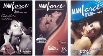 Manforce Chocolate, Coffee, More Condom(Set of 3, 30S)