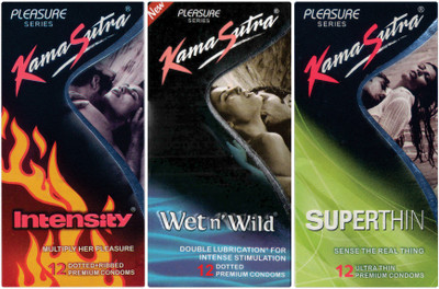 KamaSutra Intensity, Superthin, Wet n Wild Condom(Set of 3, 36S)