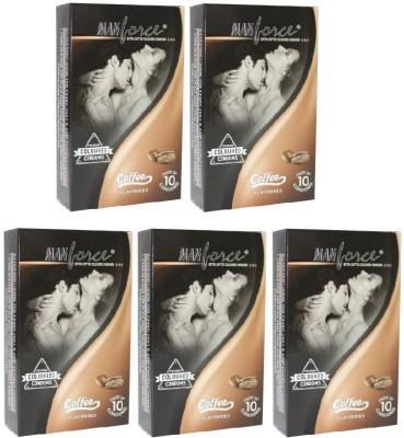 

Manforce Coffee Flavoured Extra Dotted Condom(Set of 5, 50S)