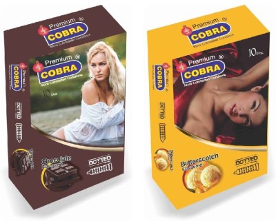 

Cobra Premium Chocolate & Butterscotch Condom(Set of 2, 20S)