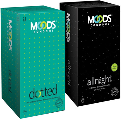 22% OFF on MOODS Allnight and Dotted Combo Condom(Set of 2, 20 Sheets) 22% OFF on MOODS Allnight and Dotted Combo Condom(Set of 2, 20 Sheets)