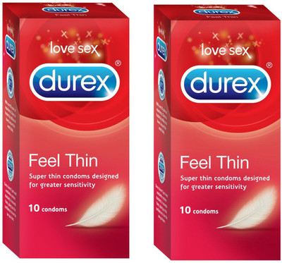 Durex Love Sex Feel Thin Condom(Set of 2, 20S) available at flipkart for Rs.328