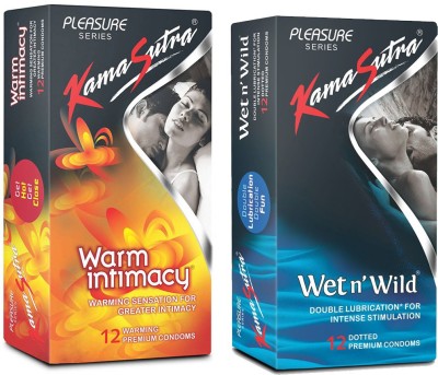 

KamaSutra Warm intimacy & Wet n' Wild Condom(Set of 2, 24S)