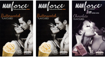 

Manforce Butterscotch, Butterscotch, Chocolate Condom(Set of 3, 30S)