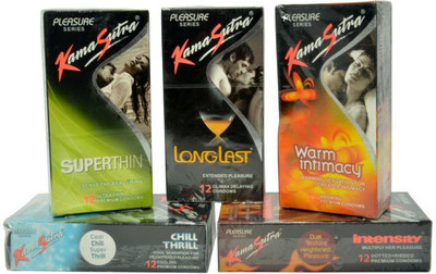 KamaSutra Pleasure Series Condom(Set of 12, 60S)