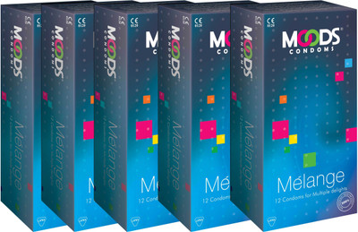 MOODS Melange combo Condom(Set of 5, 60S) MOODS Melange combo Condom(Set of 5, 60S)
