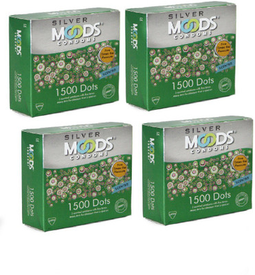 MOODS silver secnted 1500 Dots (Set of 4, 12S) Condom(Set of 4, 12 Sheets) MOODS silver secnted 1500 Dots (Set of 4, 12S) Condom(Set of 4, 12 Sheets)