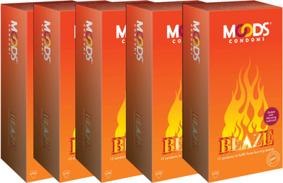 MOODS Blaze Combo Condom(Set of 5, 12 Sheets) MOODS Blaze Combo Condom(Set of 5, 12 Sheets)