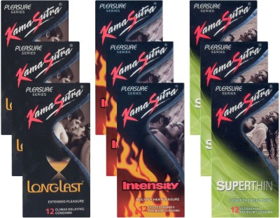 Flipkart - KamaSutra Longlast, Intensity, Superthin – UPFK200409 Condom(Set of 9, 108S)